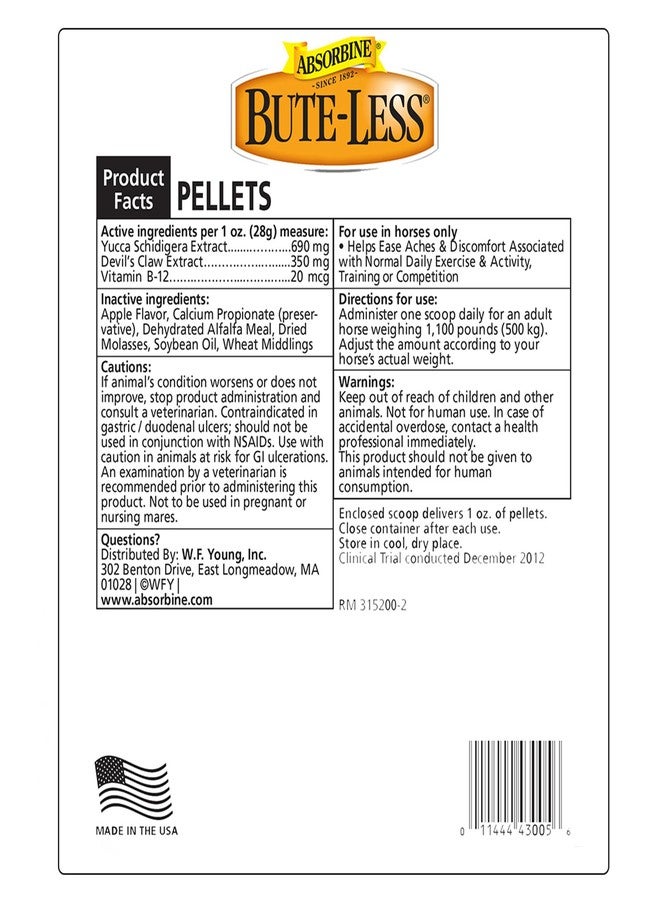Absorbine Bute-Less Comfort & Recovery Supplement Pellets, Healthy Inflammatory Response, 2 lb / 32 Day Supply - Image 2